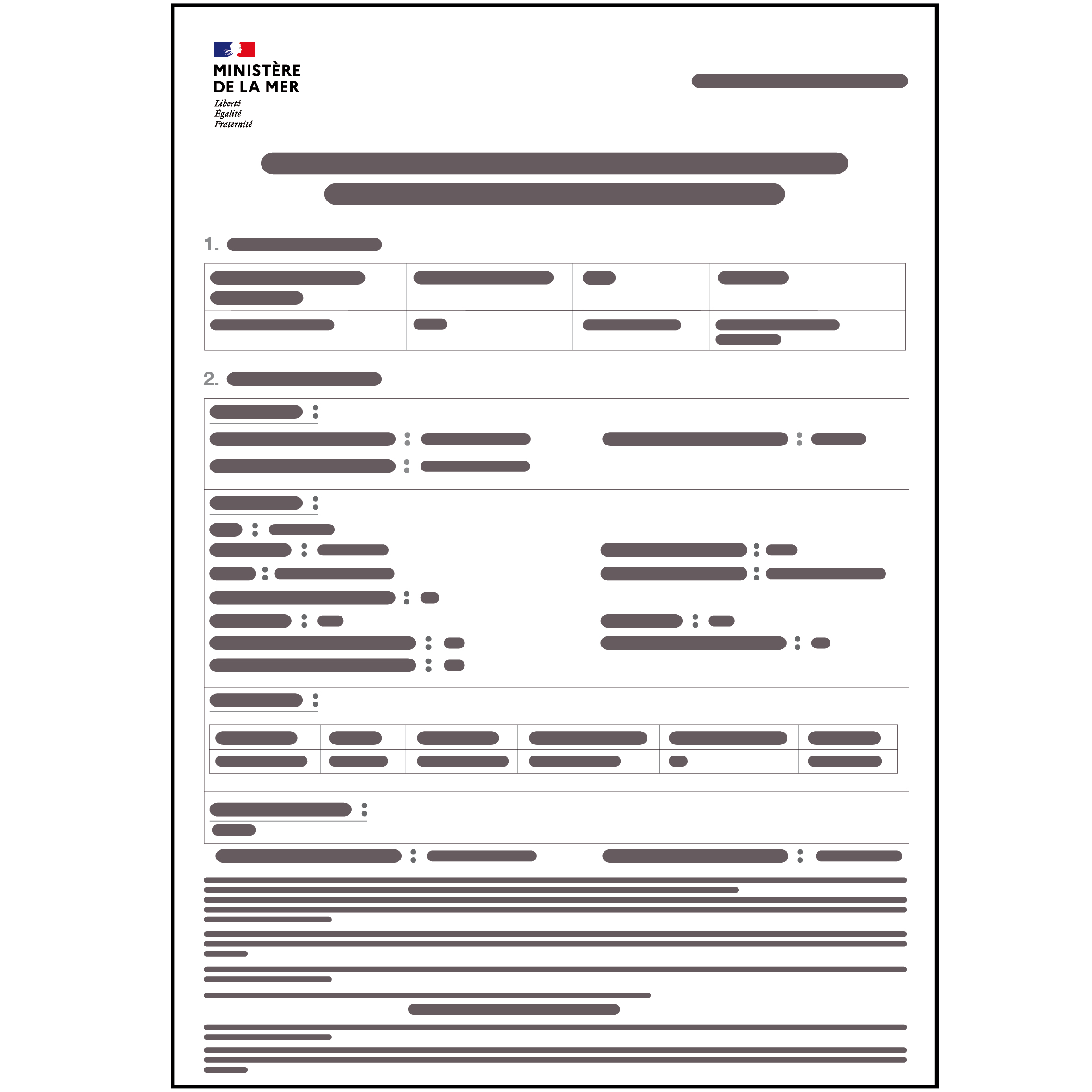 Certificado de registro de una embarcación