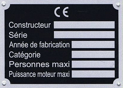 Plaque constructeur navire CE